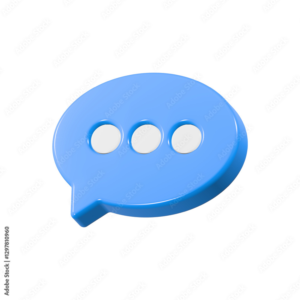 chat bubble symbol icon 3d rendering chat bubble symbol icon 3d rendering