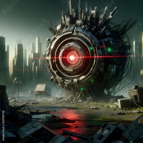Futuristic Sentinel: A Glimpse into a Sci-Fi World
