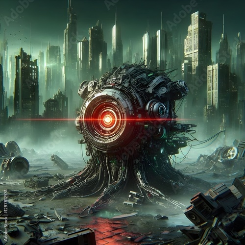 Futuristic Sentinel: A Glimpse into a Sci-Fi World
