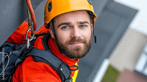 Construction Worker in Safety Gear Portrait