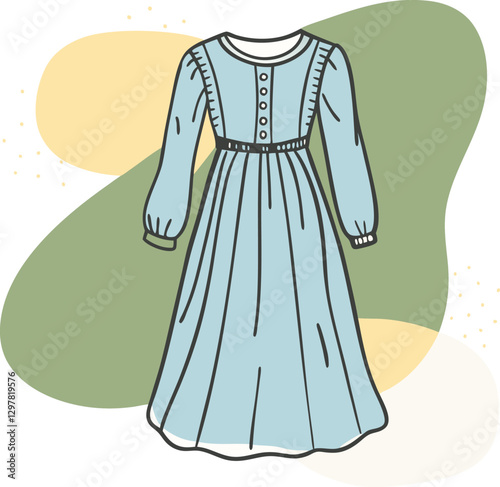 vector illustration of a fashion dress