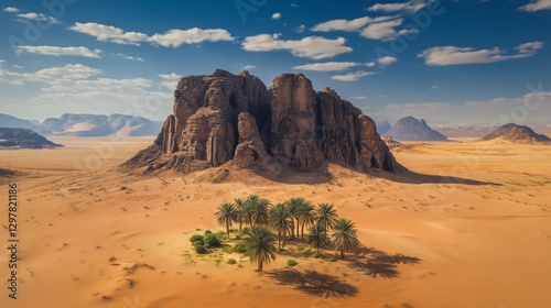 Fototapeta Naklejka Na Ścianę i Meble -  Wonders of Oasis in the Desert