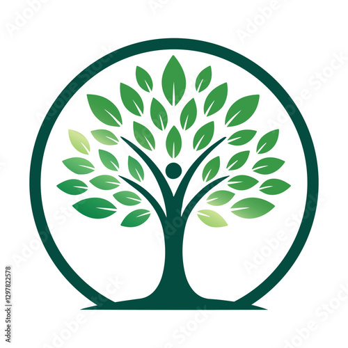 Green Tree of Life Logo Design for Wellness