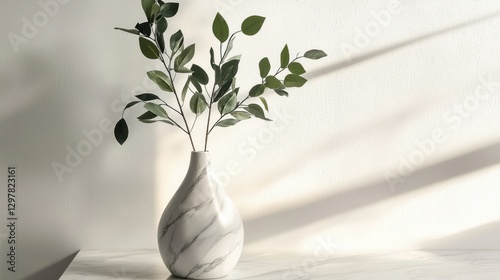A luxurious marble vase with a smooth matte finish, adding elegance to a minimalist decor
