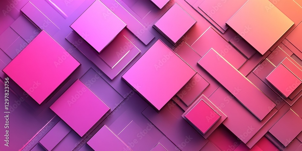 Abstract geometric composition featuring squares and rectangles with layered effect Abstract geometric composition featuring squares and rectangles with layered effect
