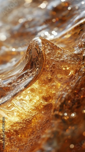 Elegant Glass of Whiskey Resting on a Table, Illuminated by Warm Sunlight in ...