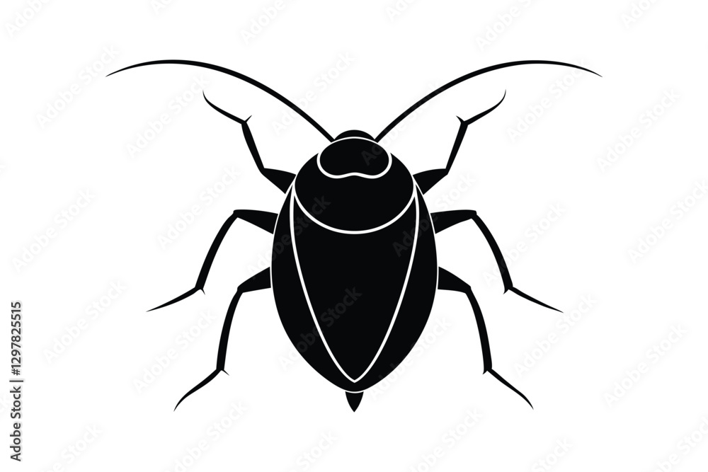Australian Cockroach Silhouette Vector Design Australian Cockroach Silhouette Vector Design