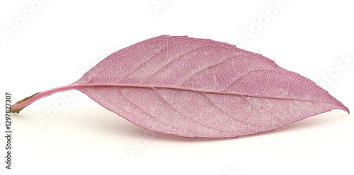 Macro Shot of a Bougainvillea Petal on a White Background