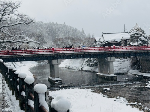 railway bridge in winter