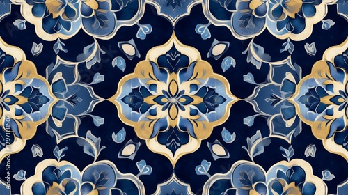 Elegant design with Arabic-inspired patterns. This seamless pattern can be used as a background for any occasion.