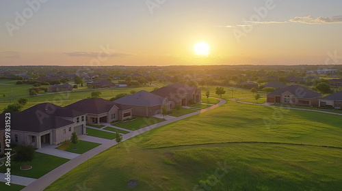 luxury homes with green lawns