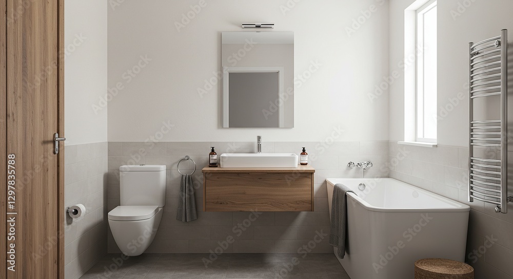 Modern Simplicity: A Cozy Bathroom Interior Modern Simplicity: A Cozy Bathroom Interior