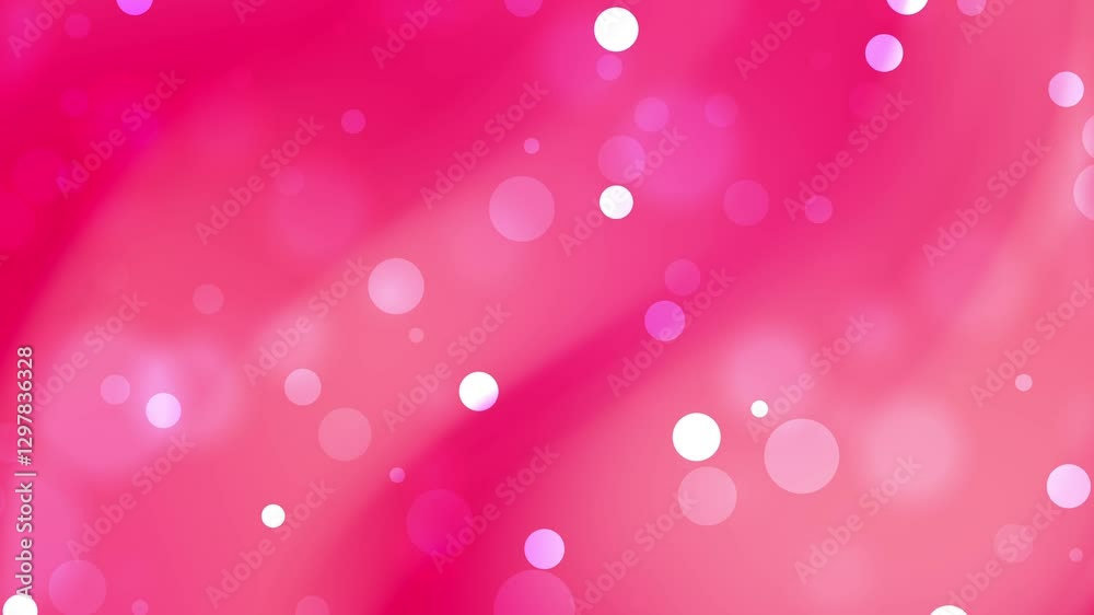 Abstract hot pink background with bokeh white particles suitable for backgrounds, web design, social media graphics, and feminine themed projects.
