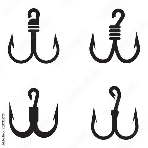 Four Different Types of Fishing Hooks