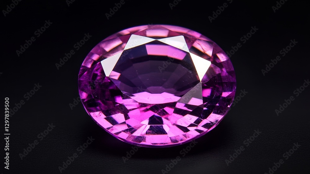 Pink sapphire gemstone with imperfections, set against a black background. Collection of raw gemstones. Pink sapphire gemstone with imperfections, set against a black background. Collection of raw gemstones.