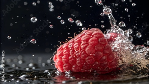 Yellow Pepper Splash: Vibrant yellow bell pepper plunging into water, creating dynamic splash and effervescent bubbles, a captivating image of freshness.
