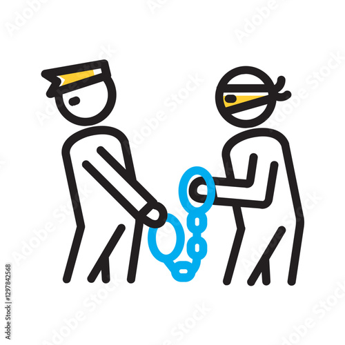 Vector multi color icon for Arrest