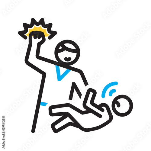 Vector multi color icon for Violent offenders