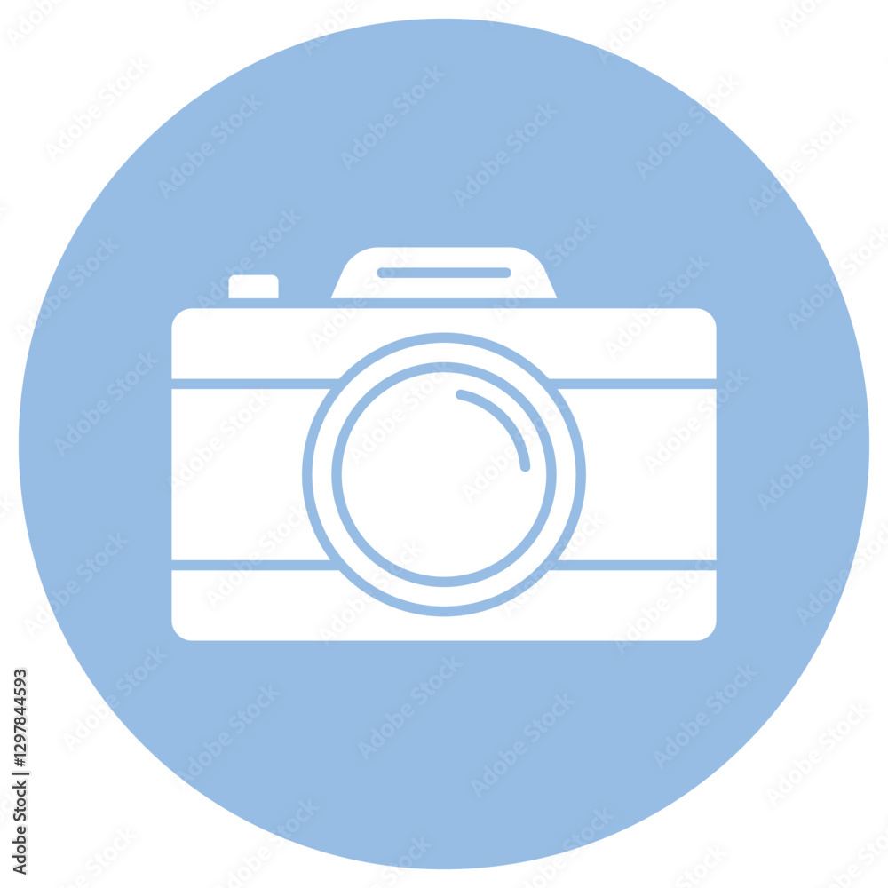 camera sign symbol vector flat icon