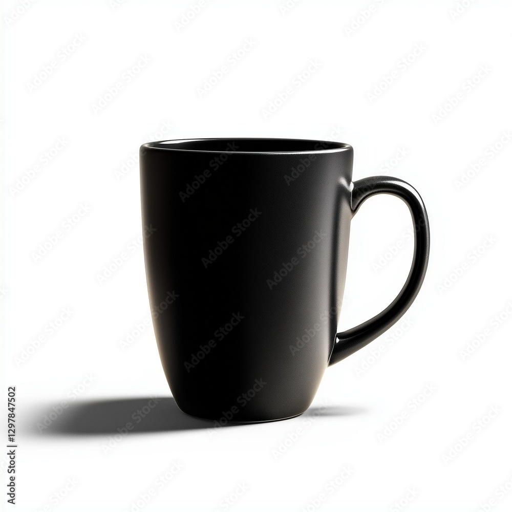 Black ceramic coffee cup isolated on a white background Black ceramic coffee cup isolated on a white background