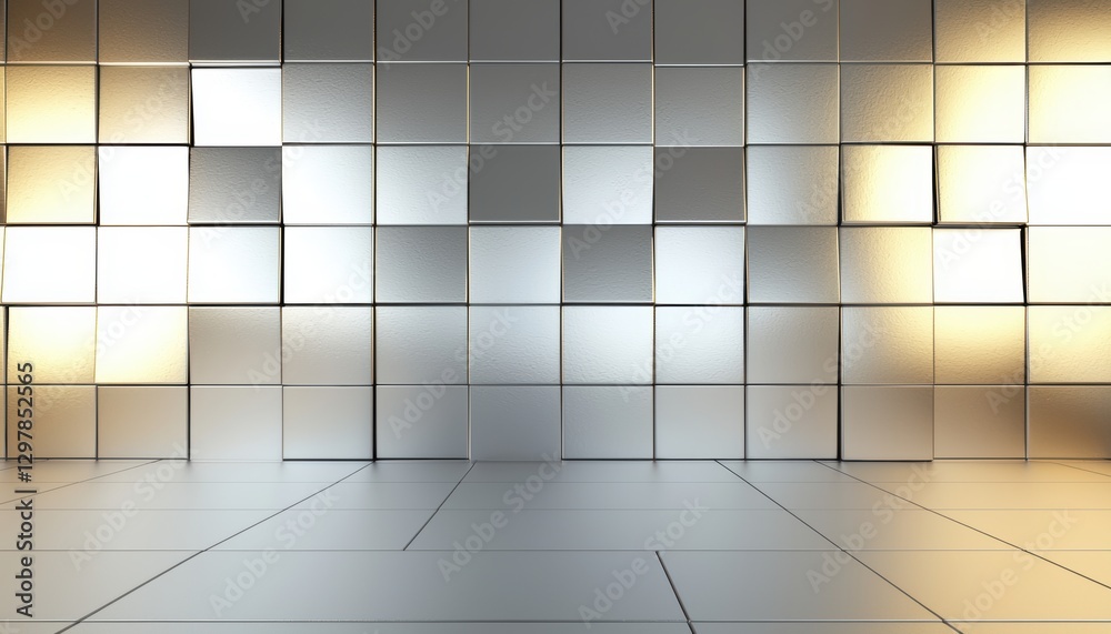 Soft metallic silver surfaces blending into a seamless gradient, evoking a futuristic high-tech minimalist look Soft metallic silver surfaces blending into a seamless gradient, evoking a futuristic high-tech minimalist look