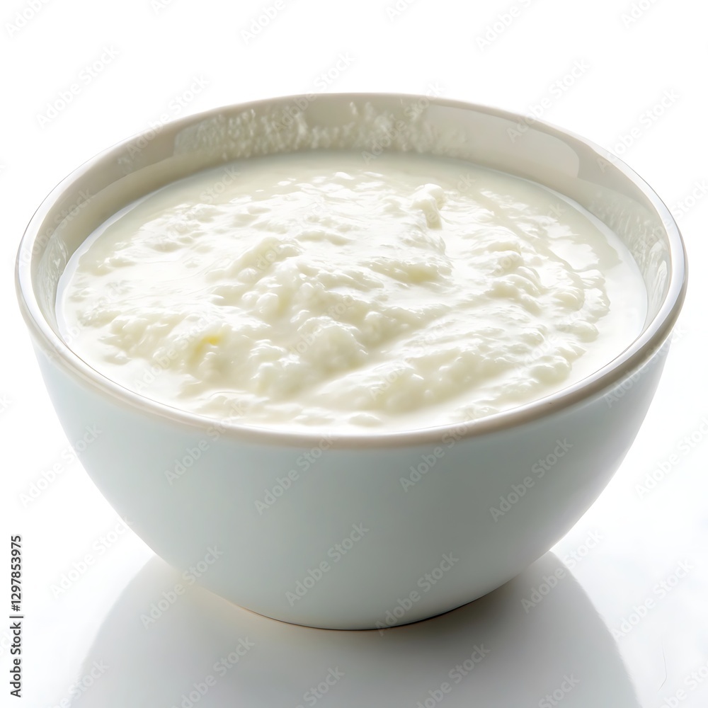 Bowl of laban buttermilk isolated on white background Bowl of laban buttermilk isolated on white background