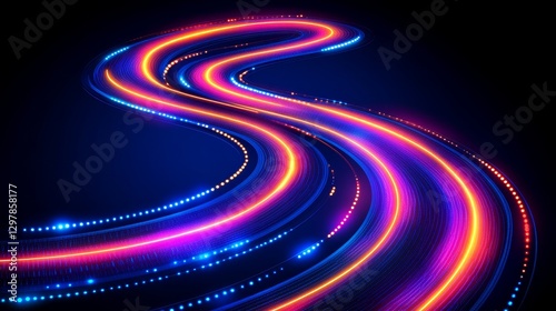 Energetic luminous streaks creating dynamic abstract patterns ideal for digital designs backgrounds and modern presentations with smooth transitions
