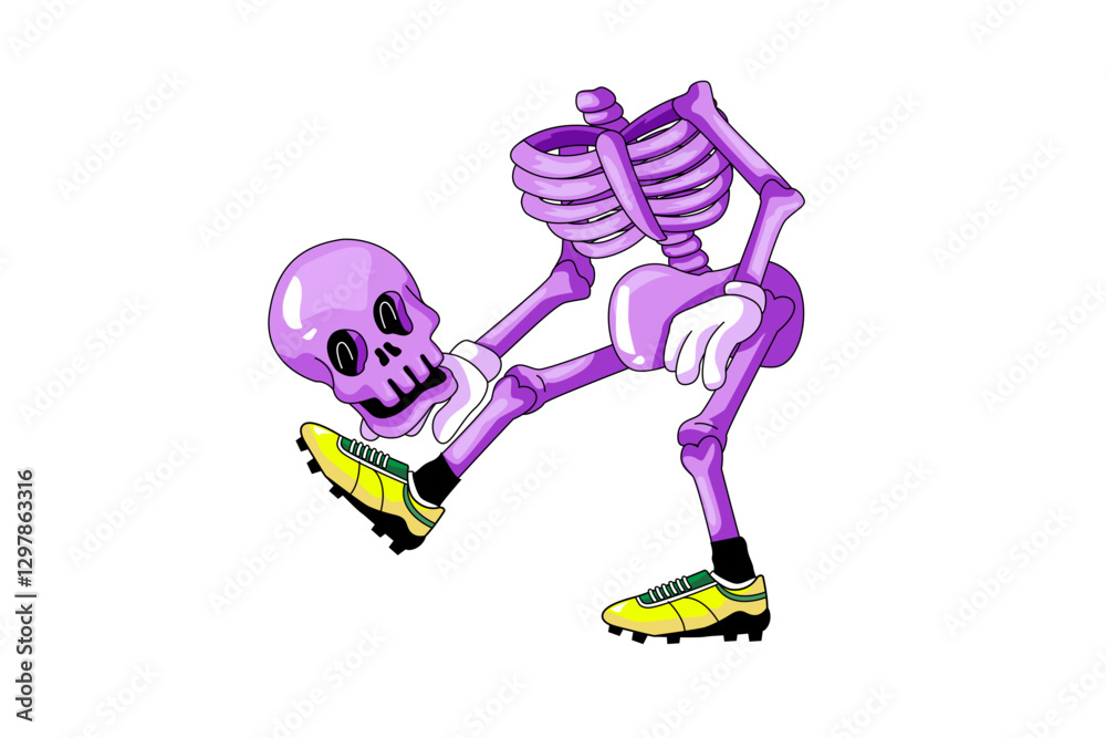 Fototapeta premium Halloween Retro Playful Scary Character Illustration