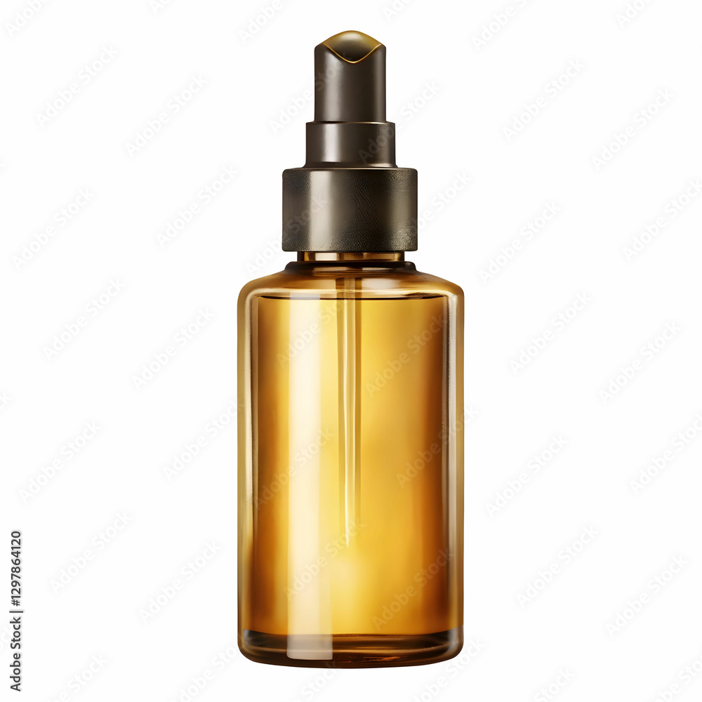 Fototapeta premium cosmetic liquid oil on white background