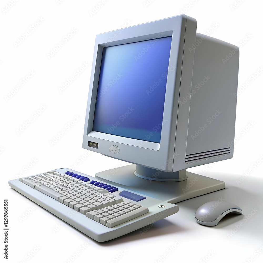 computer isolated on white background computer isolated on white background