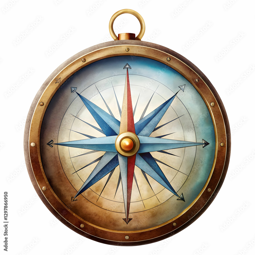 compass on white background compass on white background