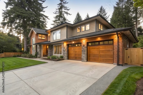 Newly Renovated Family House in Vancouver With Modern Design and Spacious Yard. Generative AI