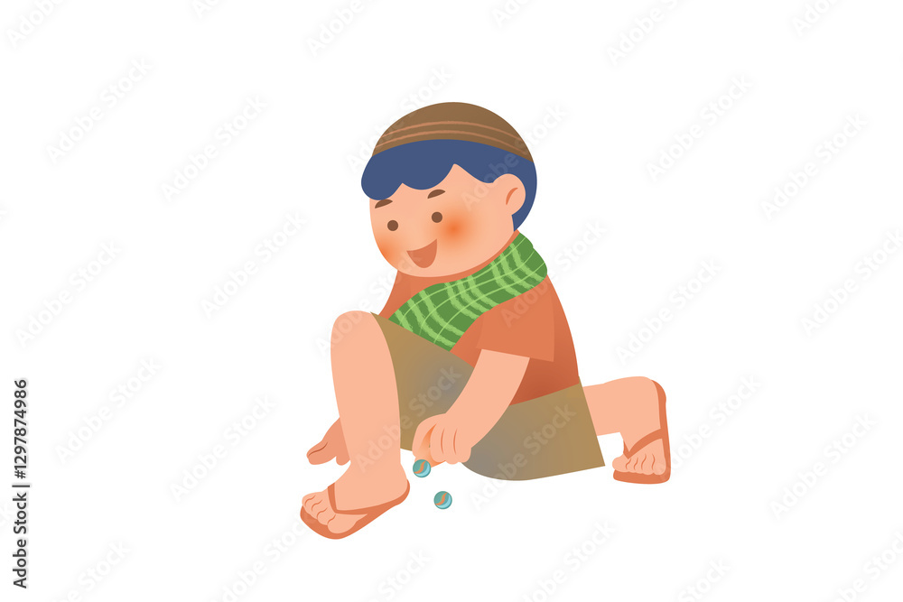 Cute Boy Using Traditional Wear | Ramadan Praying Activity Illustration | Boy Activity on Ramadan Cute Boy Using Traditional Wear | Ramadan Praying Activity Illustration | Boy Activity on Ramadan