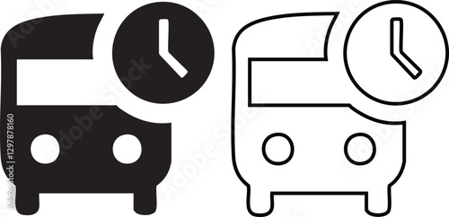 Bus Schedule icon set