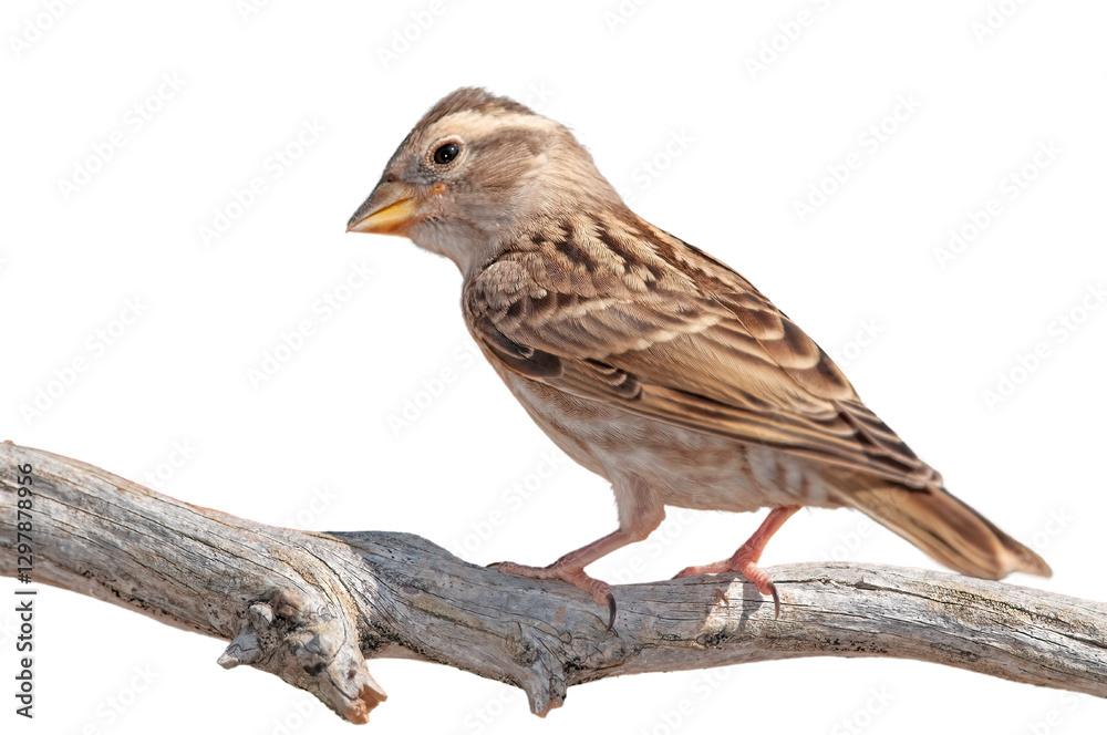 isolated on transparent white background, on branch, small, songbird, cute bird, Rock Sparrow, Petronia petronia isolated on transparent white background, on branch, small, songbird, cute bird, Rock Sparrow, Petronia petronia