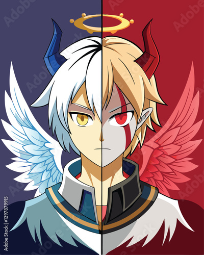 Angel demon split anime design