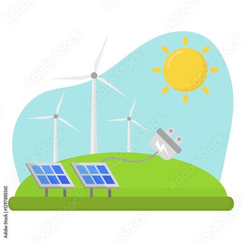 Renewable Energy Illustration