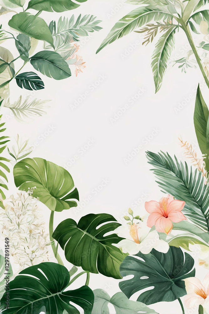 Naklejka premium botanic frame 4