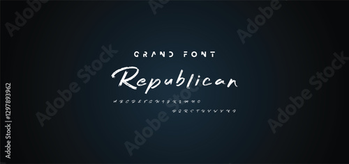 Vector Illustration Grunge Horror Typographie. Hand Made Brush Font.