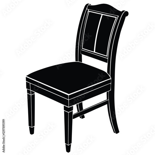 An old wooden chair isolated on a white background