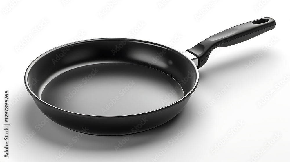 Black Non-Stick Frying Pan with a Glossy Finish Black Non-Stick Frying Pan with a Glossy Finish