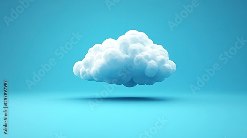 A cloud icon with a silver lining in a light, modern style 