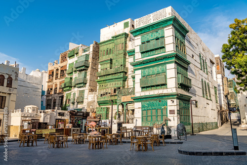 Historic Jeddah in Jeddah, Saudi Arabia. It is known as Al-Balad.