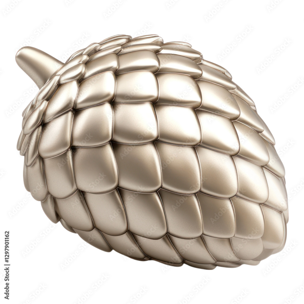 silver acorn with textured surface, symbolizing nature charm and elegance silver acorn with textured surface, symbolizing nature charm and elegance