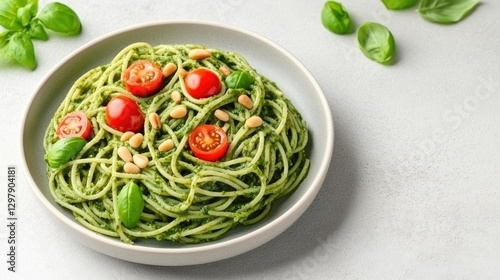 Pesto Pasta Plate, Fresh Food photo