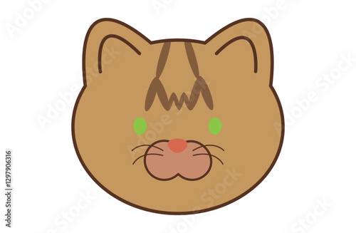 薄い茶色の猫の顔