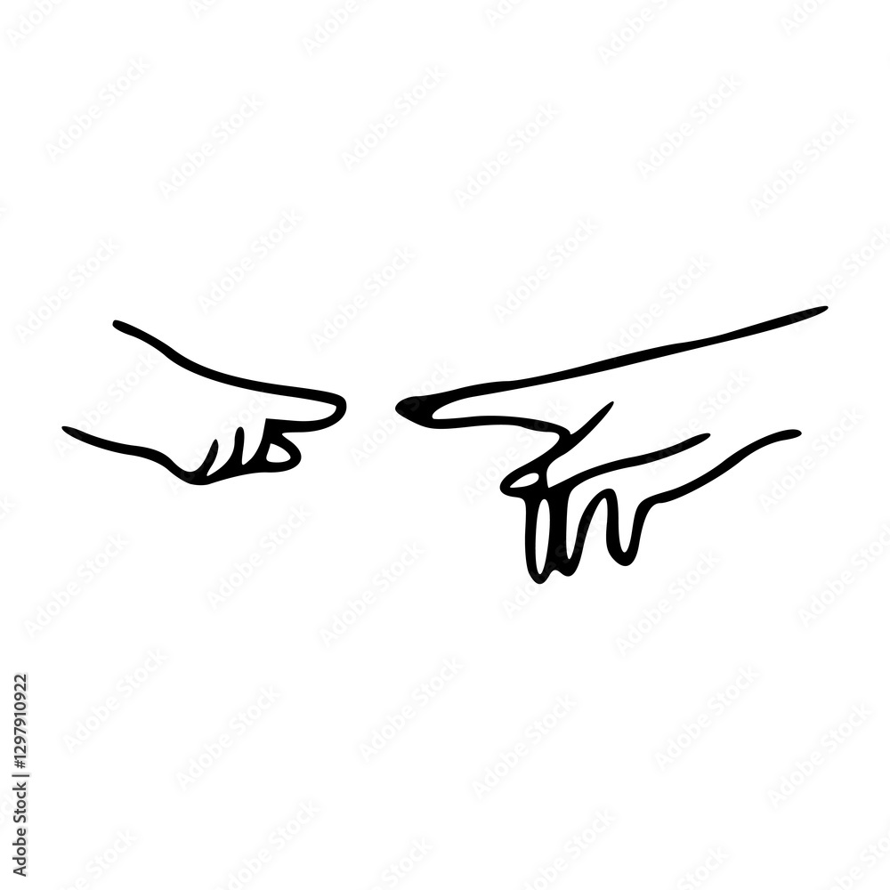 mother and child hands minimalist line art vector mother and child hands minimalist line art vector