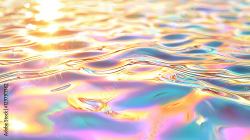 Ethereal oil slick background showcasing rich colors and shimmering waves
