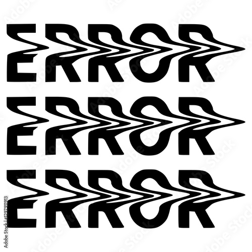 distorted error text vector