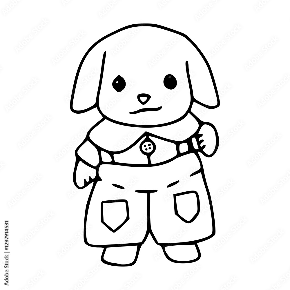 Fototapeta premium cute cartoon dog vector illustration